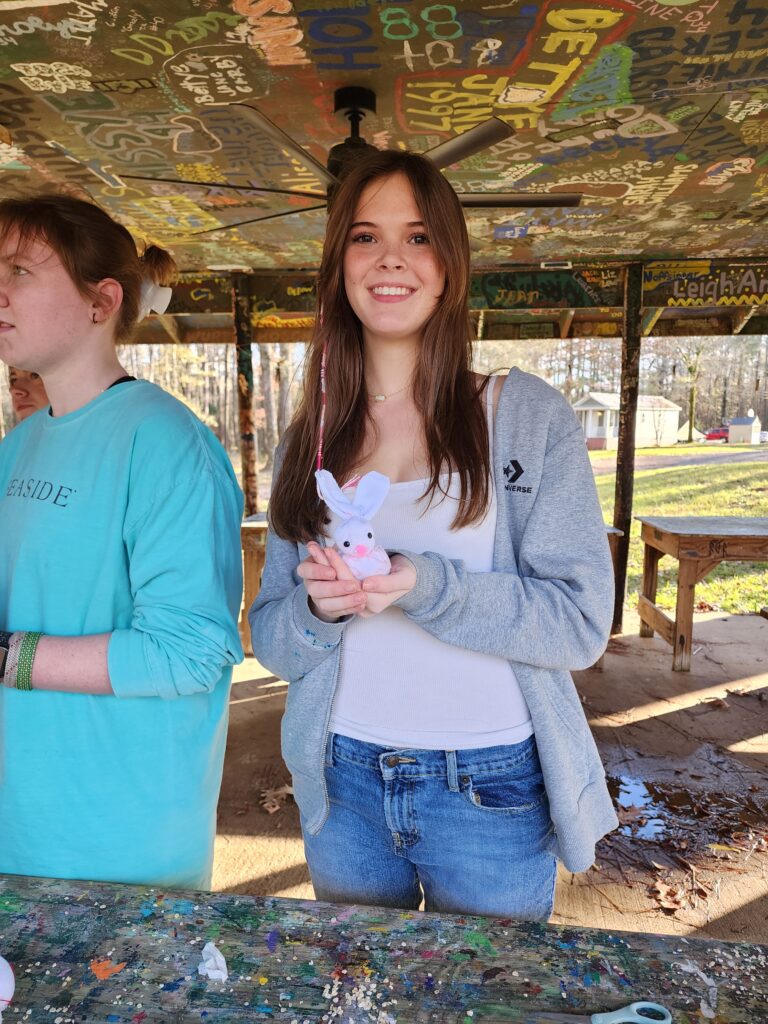 Catherine Shapley at the CBG arts & crafts shack